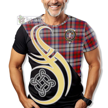 McCulloch Dress Tartan T-Shirt with Family Crest and Celtic Symbol Style