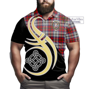 McCulloch Dress Tartan Polo Shirt with Family Crest and Celtic Symbol Style