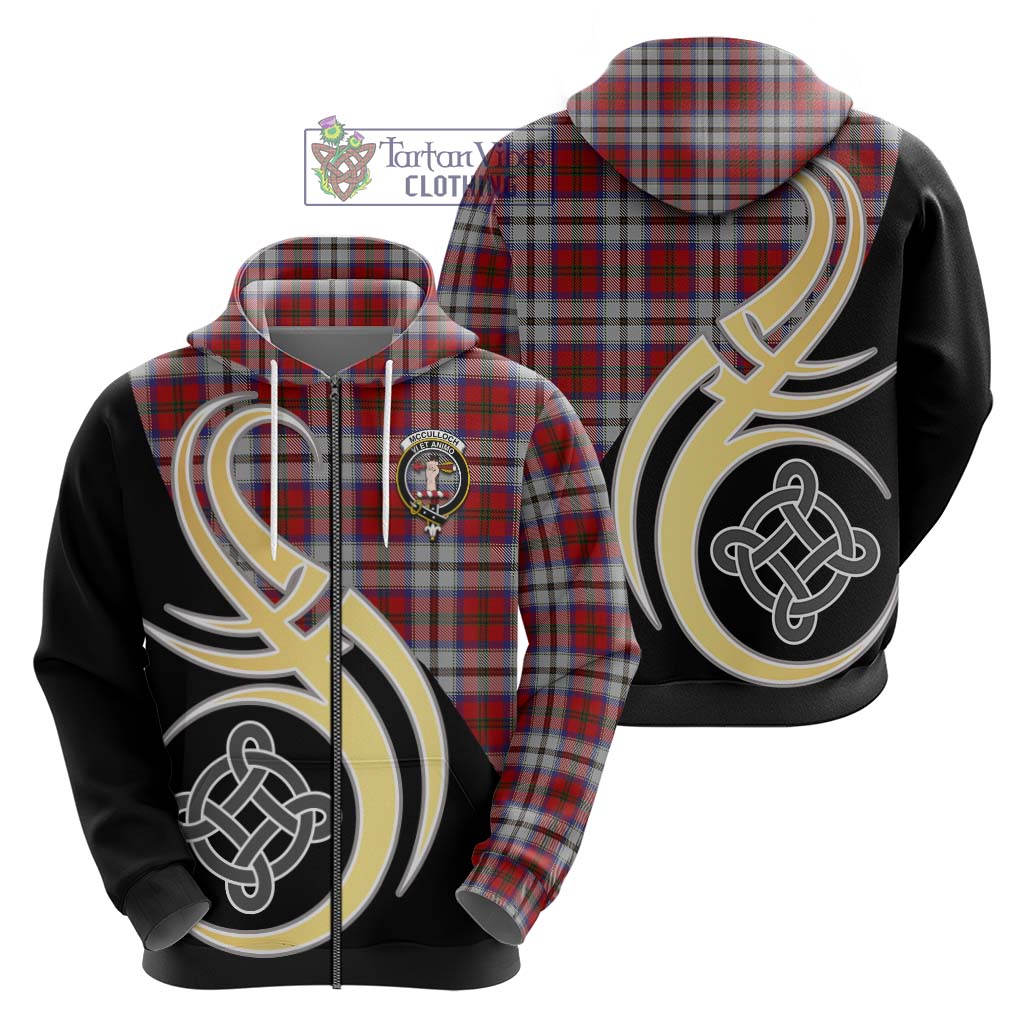 Tartan Vibes Clothing McCulloch Dress Tartan Hoodie with Family Crest and Celtic Symbol Style