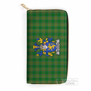 McDaniel Irish Clan Tartan Women's Leather Wallet with Coat of Arms One Size 19.7*10.5*3.5 cm - Tartan Vibes Clothing