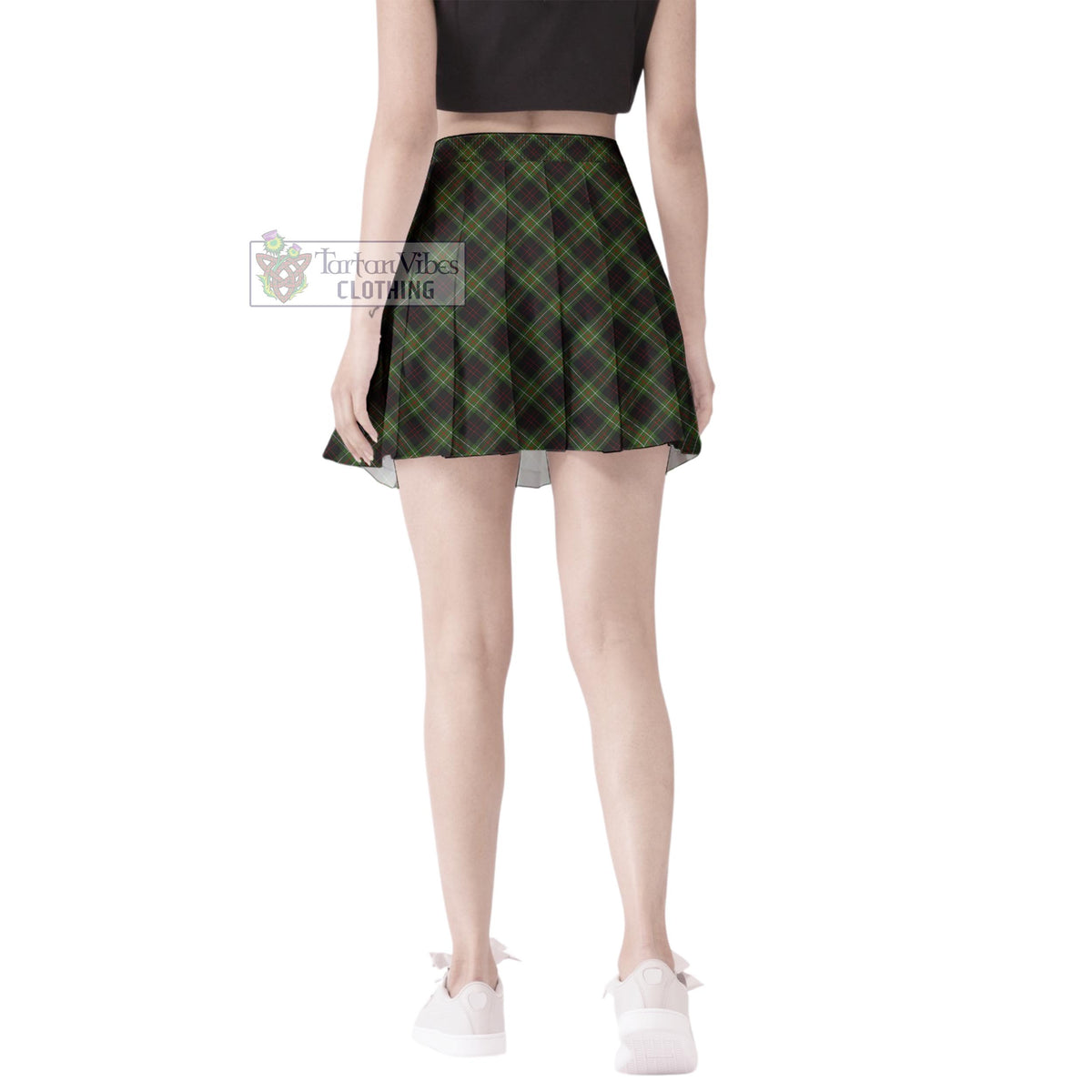Mcdermott Tartan Women's Plated Mini Skirt Cross Style - Tartan Vibes Clothing
