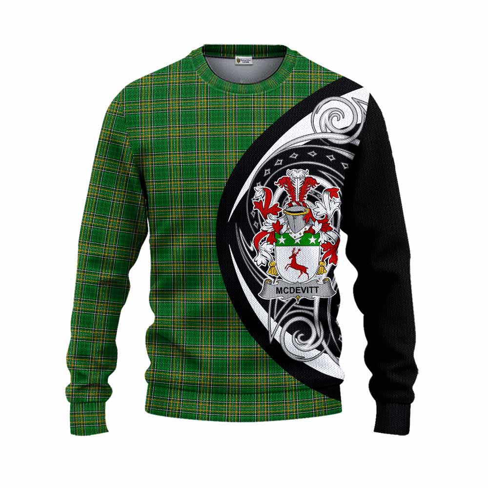 McDevitt Irish Clan Knitted Sweater Celtic Circle Style Unisex - Tartan Vibes Clothing