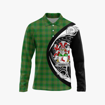 McDevitt Irish Clan Long Sleeve Polo Shirt Celtic Circle Style Unisex - Tartan Vibes Clothing
