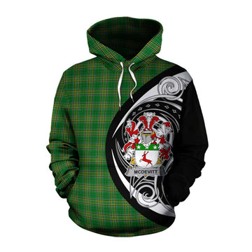 McDevitt Irish Clan Cotton Hoodie Celtic Circle Style Pullover Hoodie XS - Tartan Vibes Clothing