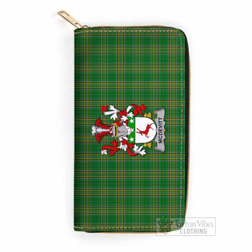 McDevitt Irish Clan Tartan Women's Leather Wallet with Coat of Arms One Size 19.7*10.5*3.5 cm - Tartan Vibes Clothing