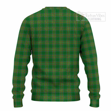 McDevitt Irish Clan Tartan Knitted Sweater with Coat of Arms - Tartan Vibes Clothing