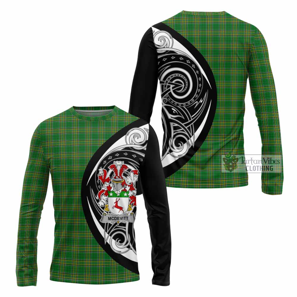 McDevitt Irish Clan Long Sleeve T-Shirt Celtic Circle Style - Tartan Vibes Clothing