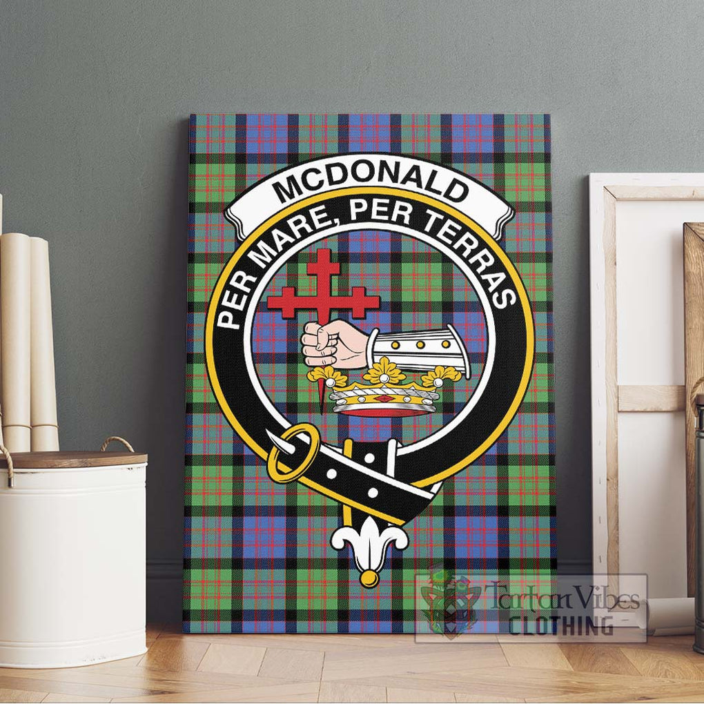 McDonald Ancient Tartan Canvas Print Wall Art with Family Crest Without Frame - Tartan Vibes Clothing