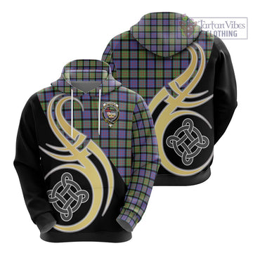 McDonald Ancient Tartan Hoodie with Family Crest and Celtic Symbol Style