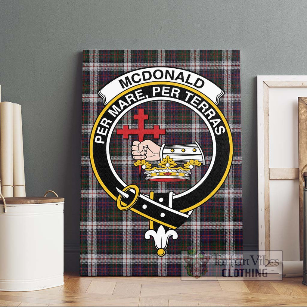 McDonald Dress Tartan Canvas Print Wall Art with Family Crest Without Frame - Tartan Vibes Clothing