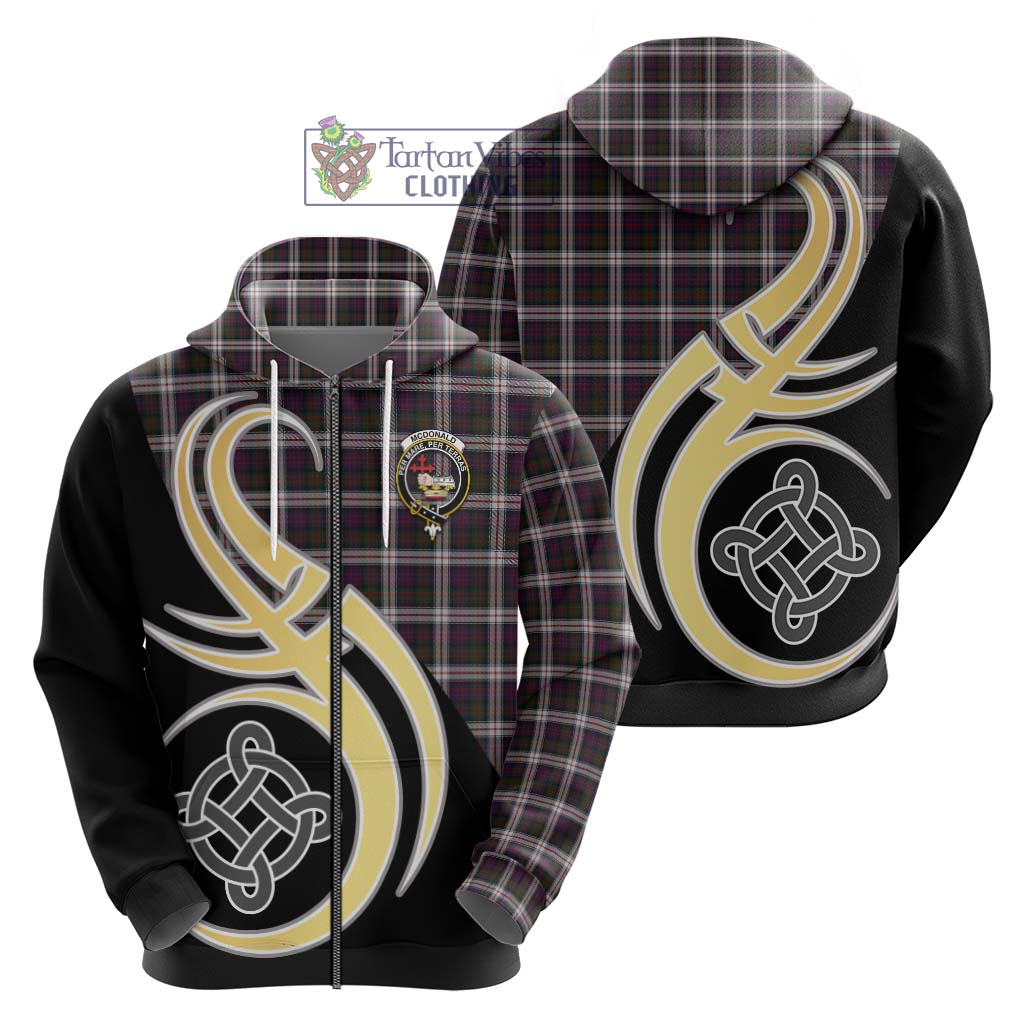 Tartan Vibes Clothing McDonald Dress Tartan Hoodie with Family Crest and Celtic Symbol Style