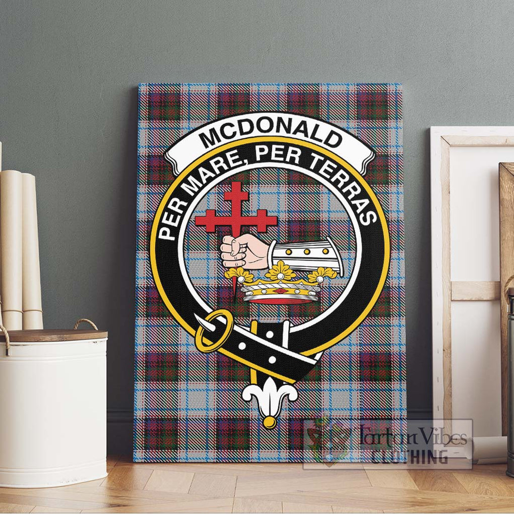 McDonald Dress Ancient Tartan Canvas Print Wall Art with Family Crest Without Frame - Tartan Vibes Clothing