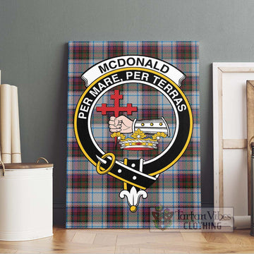 McDonald Dress Ancient Tartan Canvas Print Wall Art with Family Crest