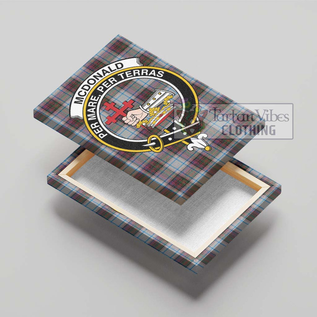 McDonald Dress Ancient Tartan Canvas Print Wall Art with Family Crest - Tartan Vibes Clothing