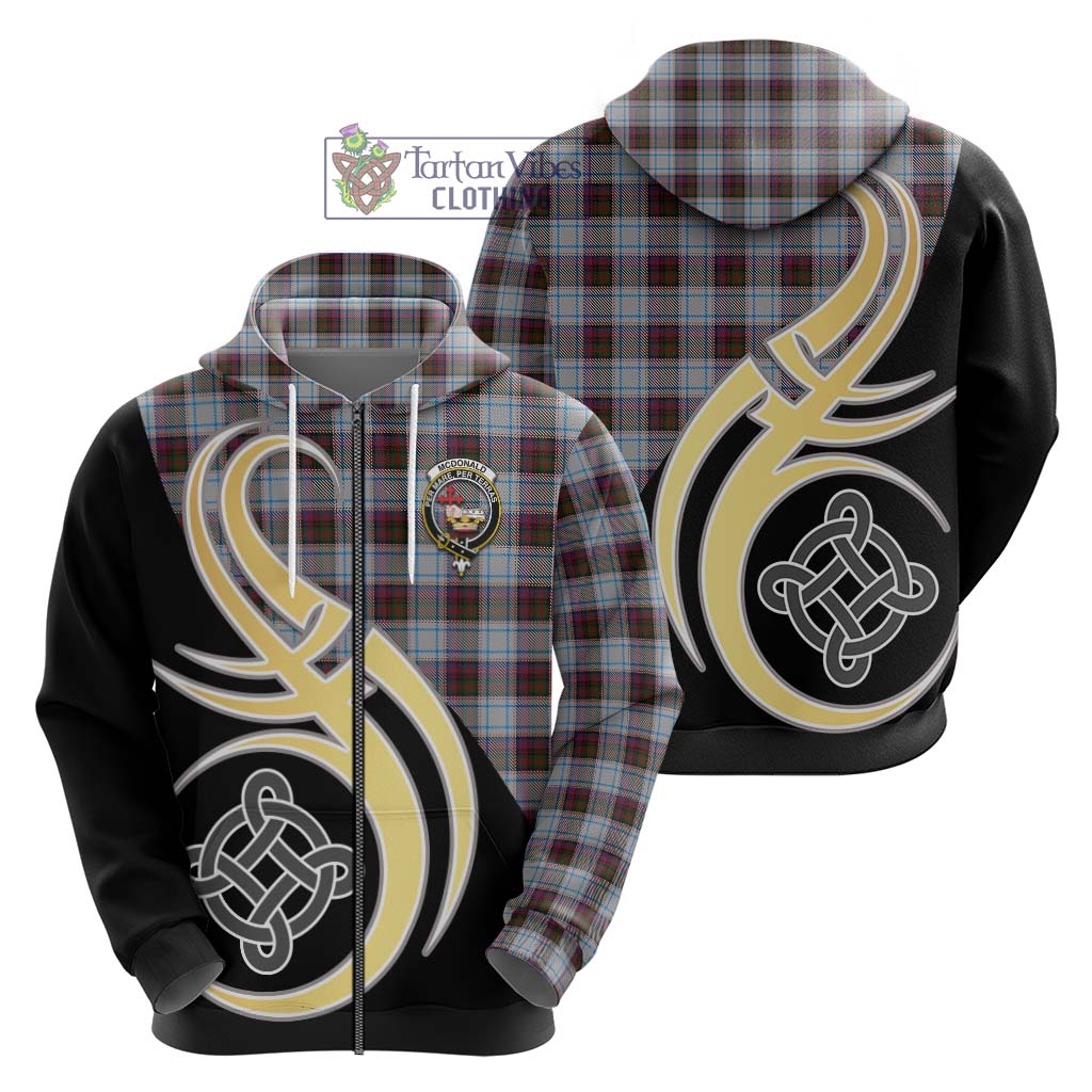 Tartan Vibes Clothing McDonald Dress Ancient Tartan Hoodie with Family Crest and Celtic Symbol Style