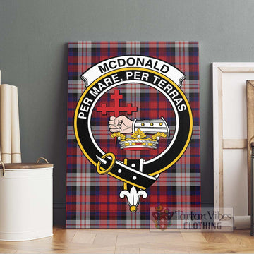 McDonald Dress Irish Tartan Canvas Print Wall Art with Family Crest