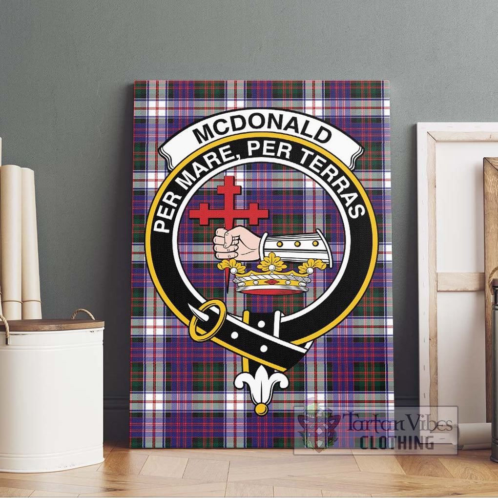 McDonald Dress Modern Tartan Canvas Print Wall Art with Family Crest Without Frame - Tartan Vibes Clothing