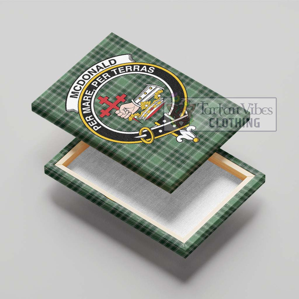 McDonald Lord of the Isles Hunting Tartan Canvas Print Wall Art with Family Crest - Tartan Vibes Clothing