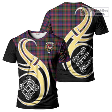 McDonald Modern Tartan T-Shirt with Family Crest and Celtic Symbol Style