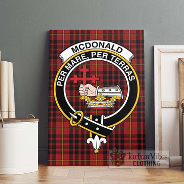 McDonald of Ardnamurchan Tartan Canvas Print Wall Art with Family Crest