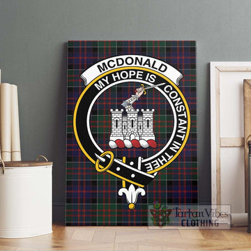 McDonald of Clan Ranald Tartan Canvas Print Wall Art with Family Crest