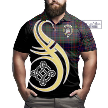 McDonald of Clan Ranald Tartan Polo Shirt with Family Crest and Celtic Symbol Style