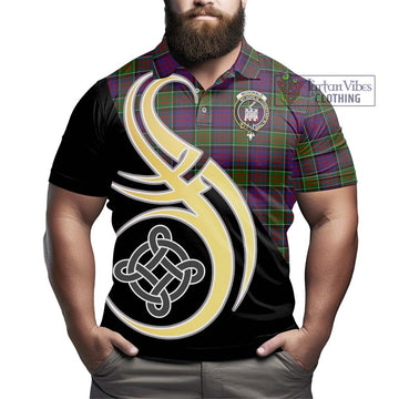 McDonald of Clan Ranald Modern Tartan Polo Shirt with Family Crest and Celtic Symbol Style