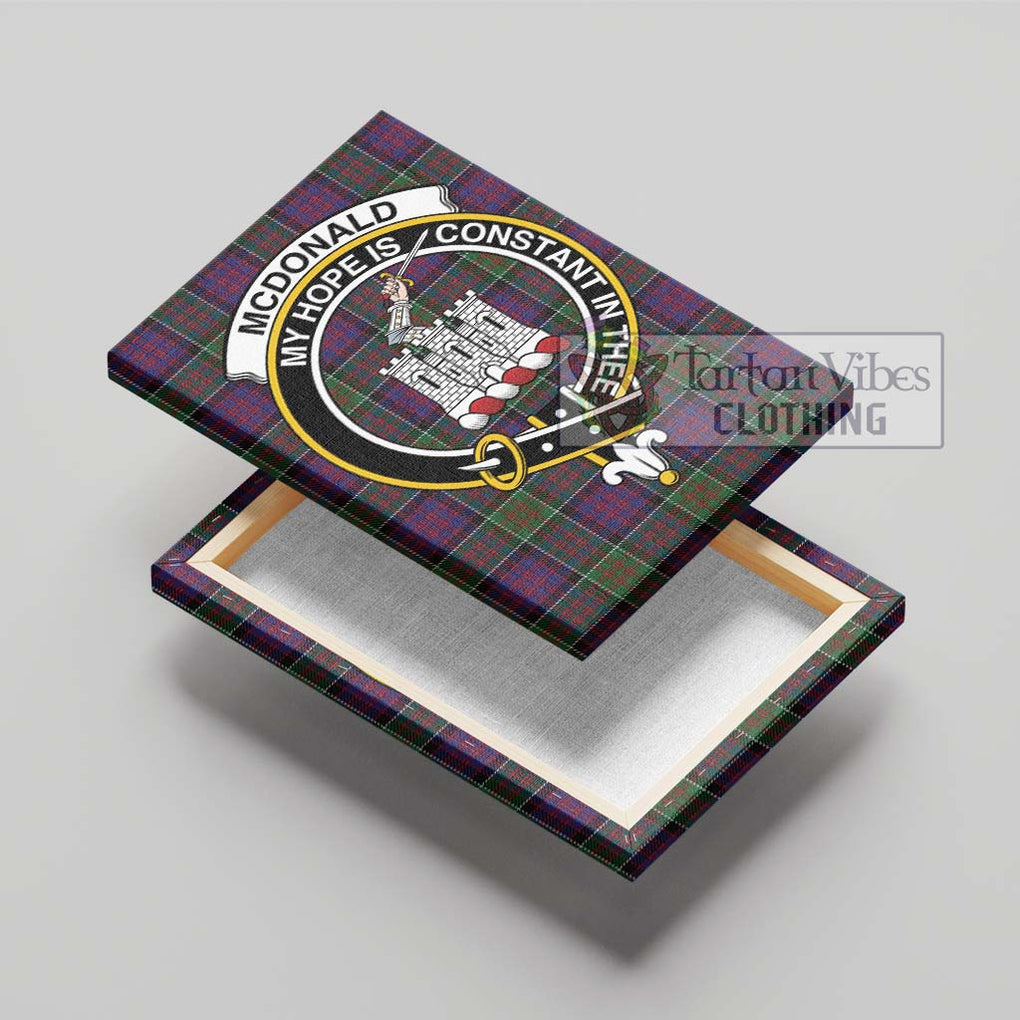 McDonald of Clan Ranald Modern Tartan Canvas Print Wall Art with Family Crest - Tartan Vibes Clothing