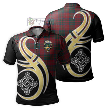 McDonald of Glencoe Tartan Polo Shirt with Family Crest and Celtic Symbol Style