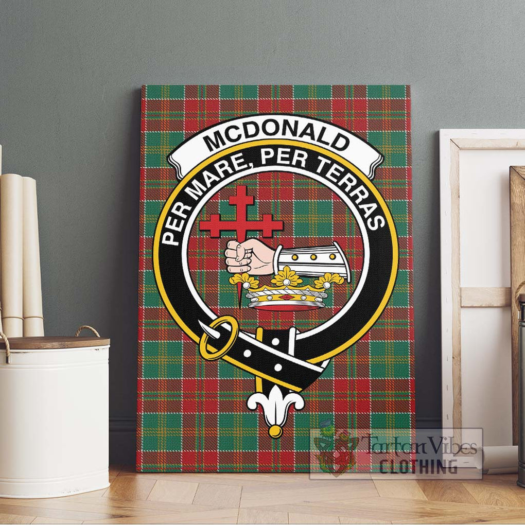 McDonald of Kingsburgh Tartan Canvas Print Wall Art with Family Crest Without Frame - Tartan Vibes Clothing