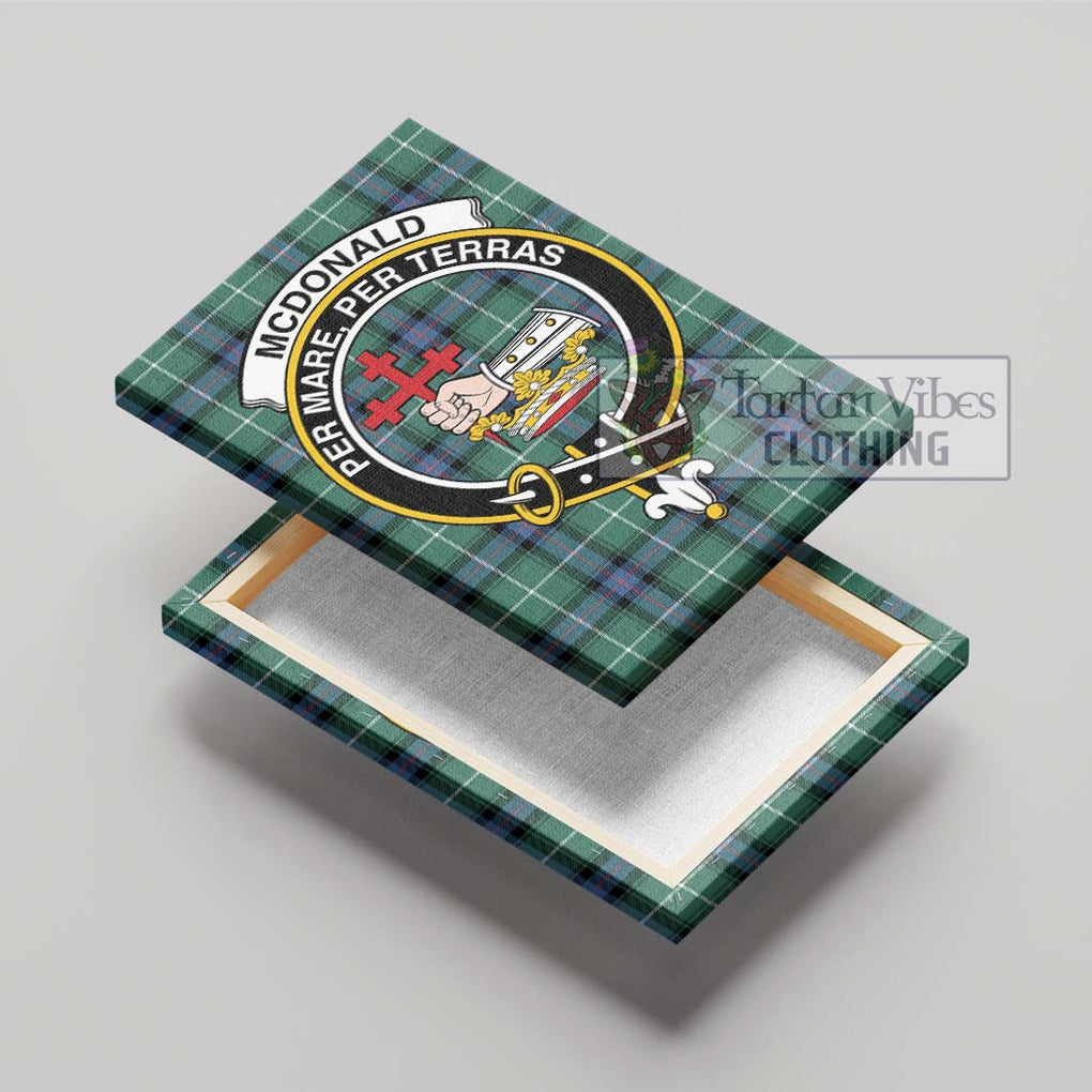 McDonald of the Isles Hunting Ancient Tartan Canvas Print Wall Art with Family Crest - Tartan Vibes Clothing