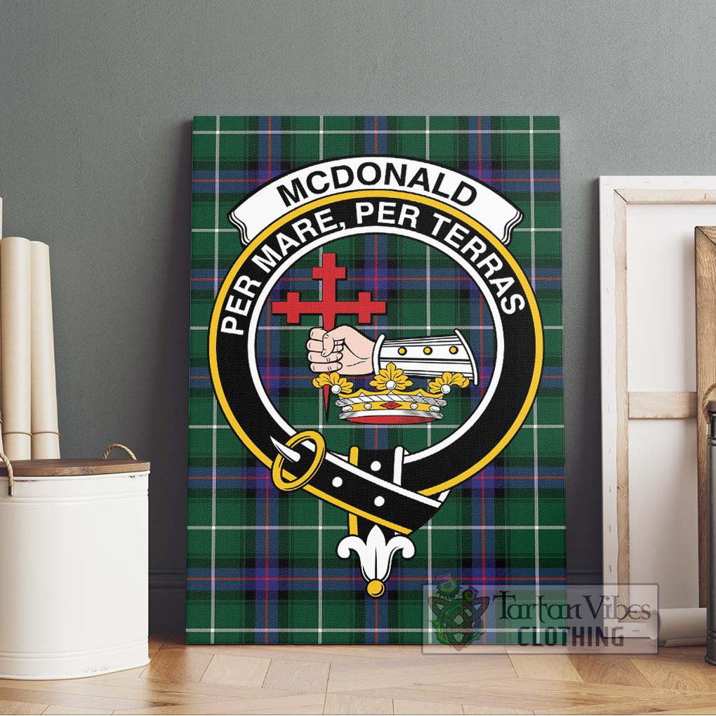 McDonald of the Isles Hunting Modern Tartan Canvas Print Wall Art with Family Crest Without Frame - Tartan Vibes Clothing