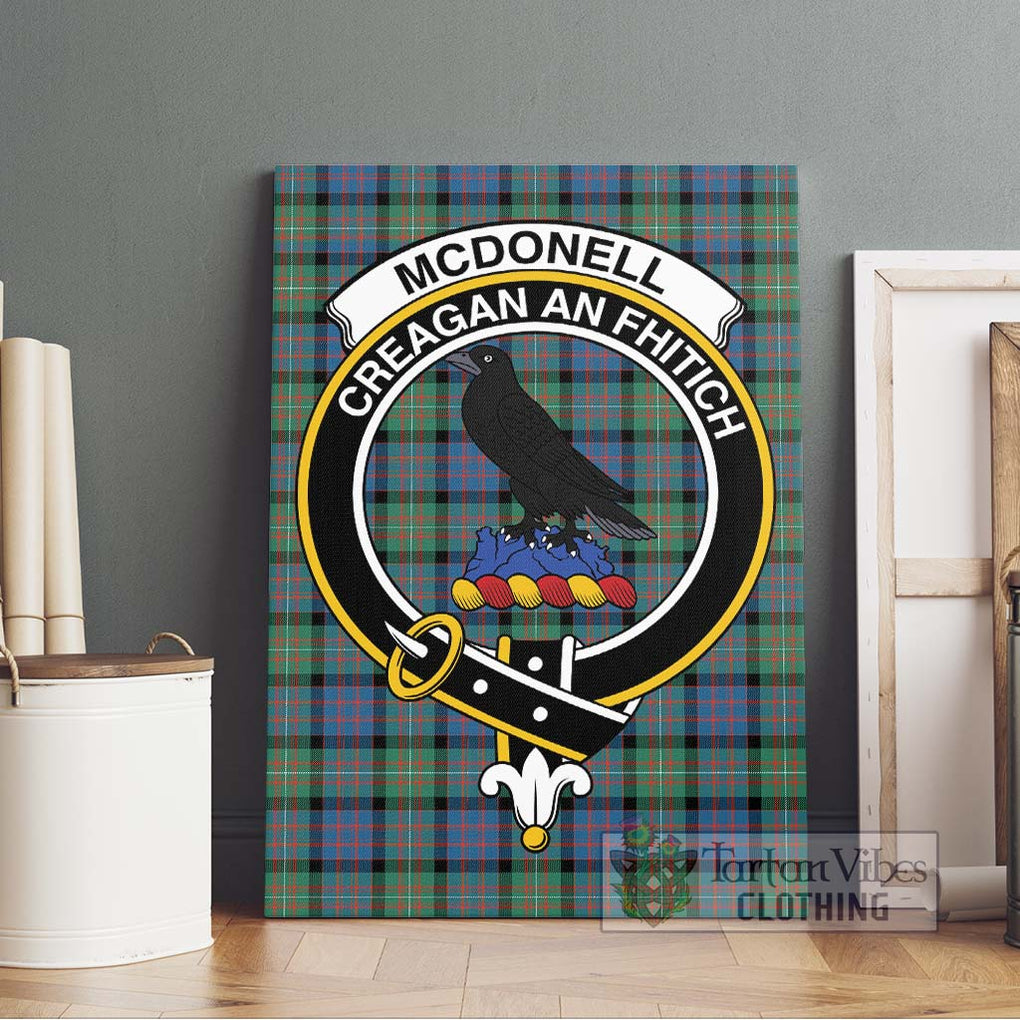 McDonell of Glengarry Ancient Tartan Canvas Print Wall Art with Family Crest Without Frame - Tartan Vibes Clothing