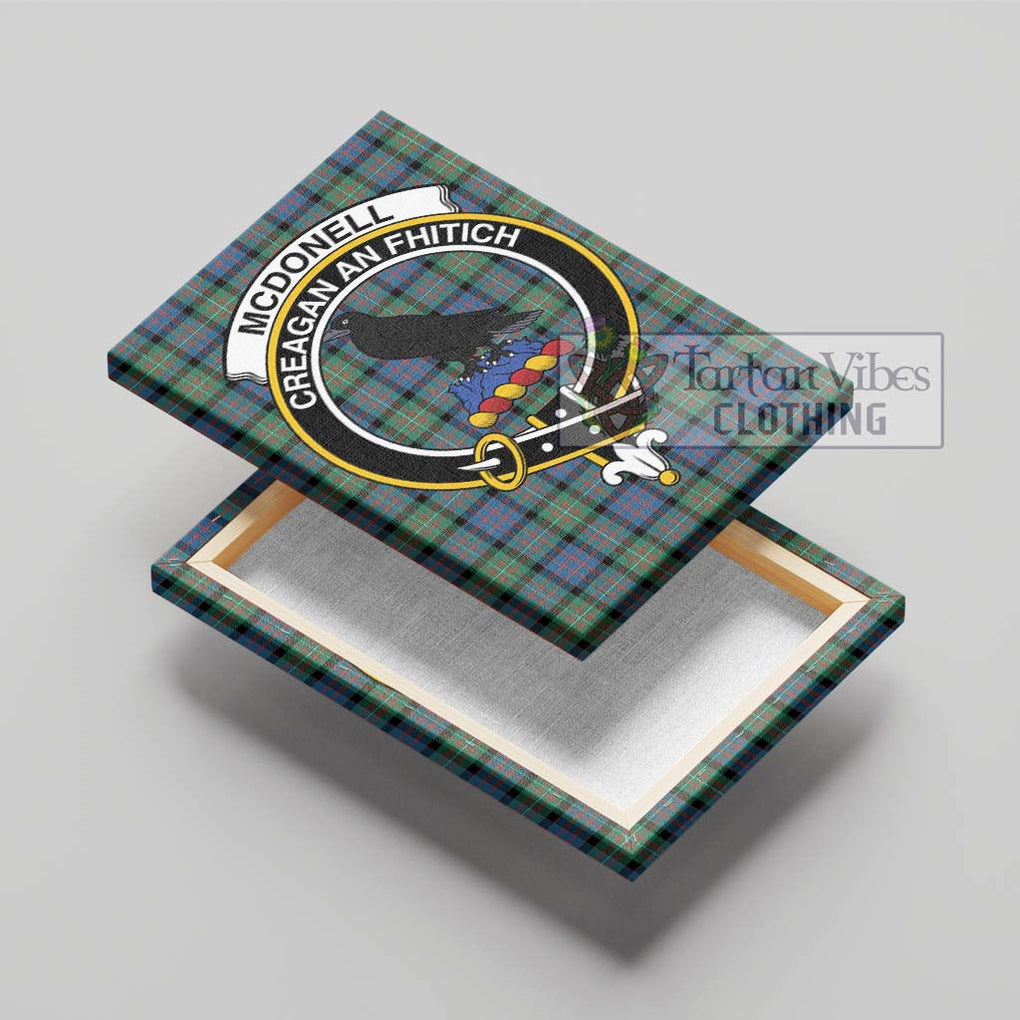 McDonell of Glengarry Ancient Tartan Canvas Print Wall Art with Family Crest - Tartan Vibes Clothing