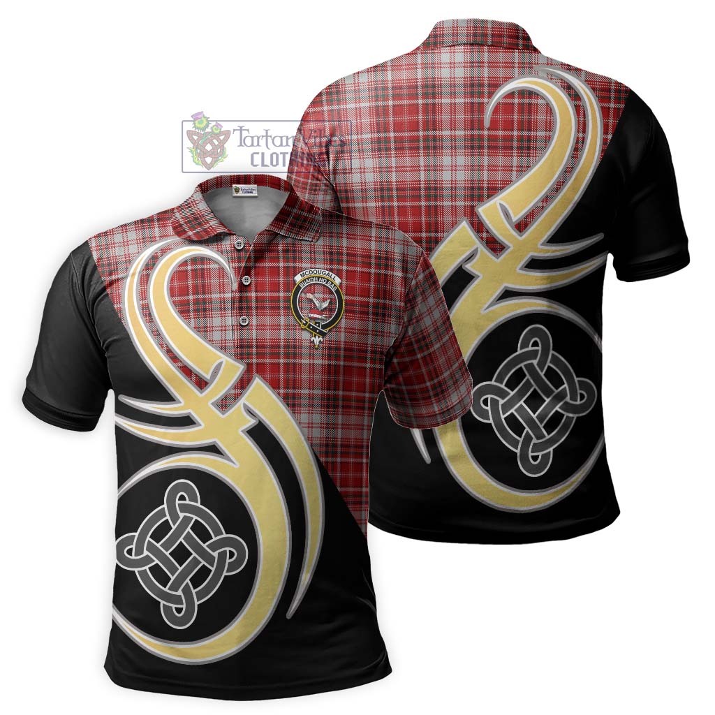 Tartan Vibes Clothing McDougall Dress Tartan Polo Shirt with Family Crest and Celtic Symbol Style