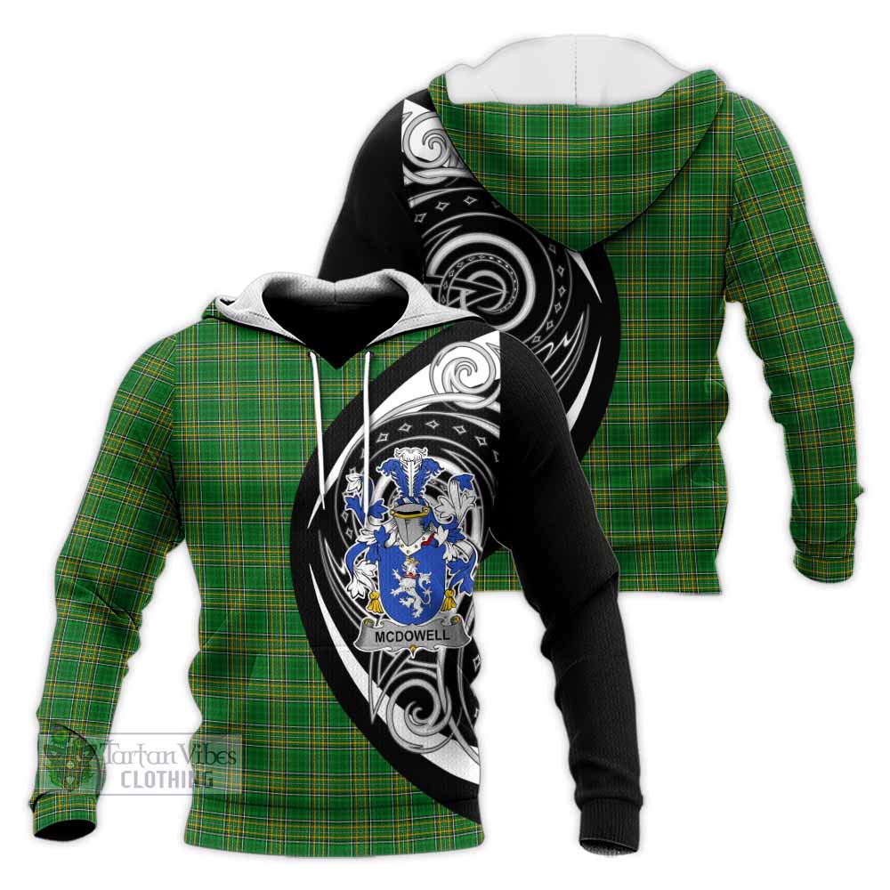 McDowell Irish Clan Knitted Hoodie Celtic Circle Style - Tartan Vibes Clothing