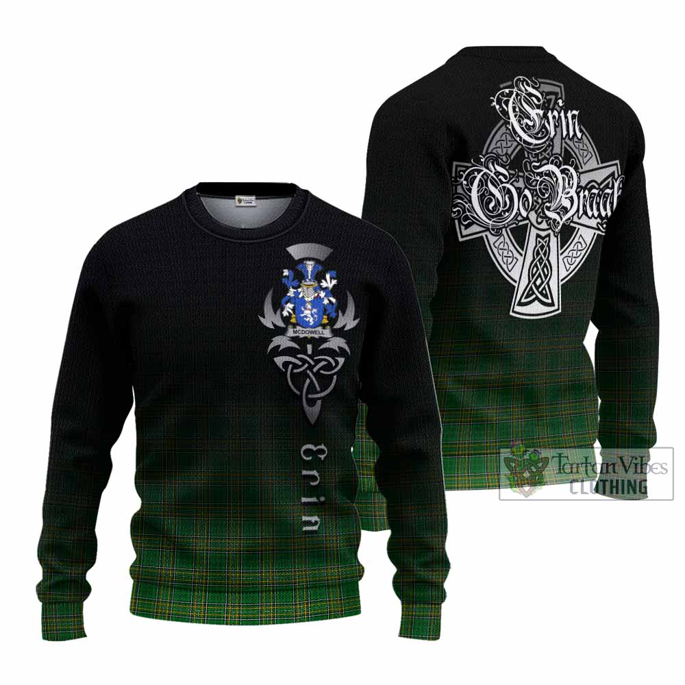 McDowell Irish Clan Knitted Sweater with Coat of Arms Erin Go Bragh Celtic Inspired - Tartan Vibes Clothing