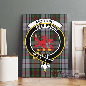 McDuff Dress Tartan Canvas Print Wall Art with Family Crest