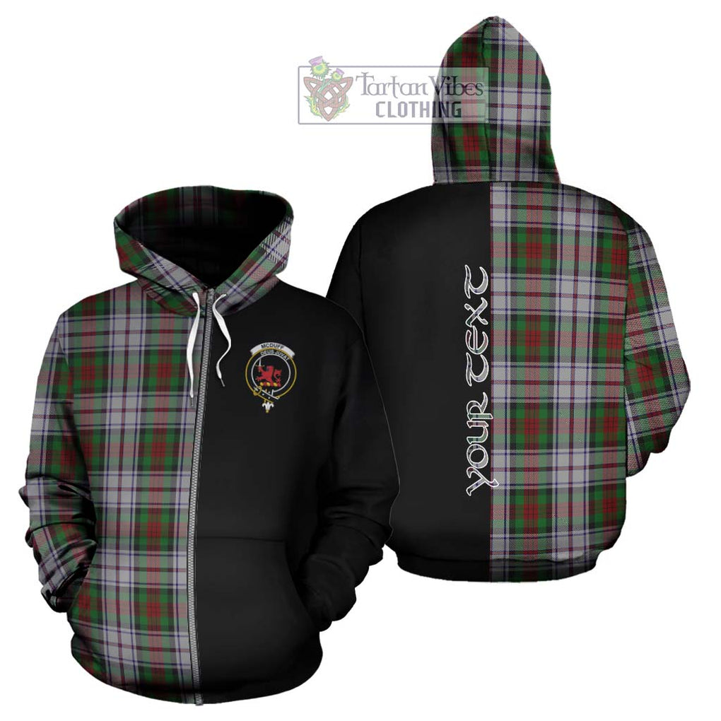 McDuff Dress Tartan Hoodie with Family Crest and Half Of Me Style - Tartanvibesclothing Shop