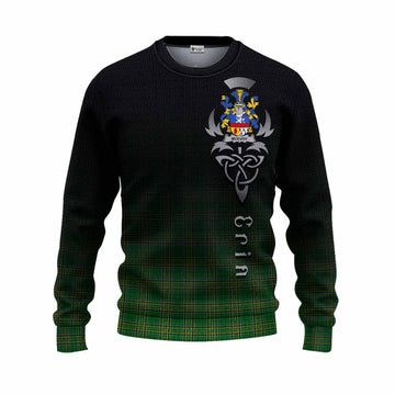 McEvoy Irish Clan Knitted Sweater with Coat of Arms Erin Go Bragh Celtic Inspired Unisex - Tartan Vibes Clothing