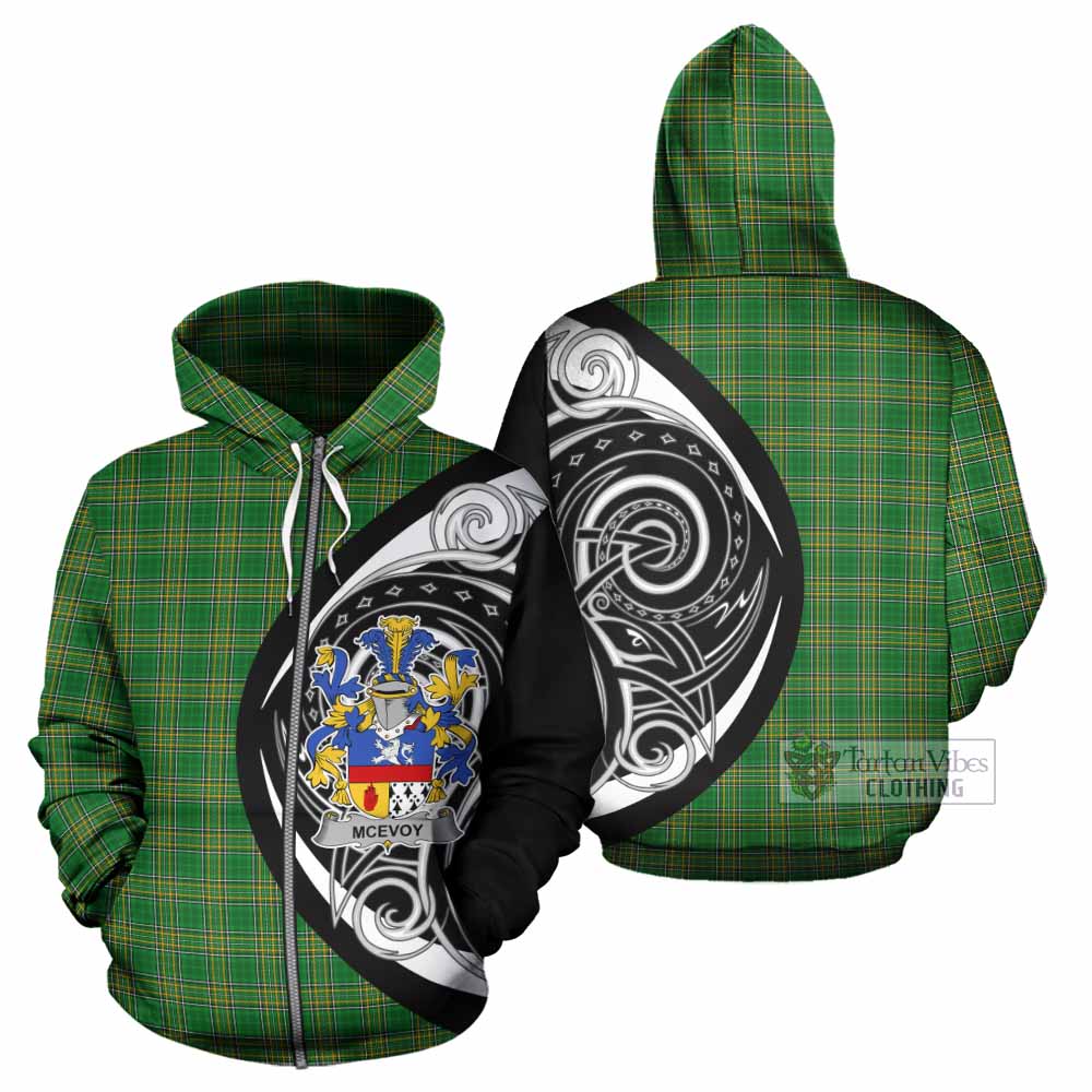 McEvoy Irish Clan Hoodie Celtic Circle Style Zip Hoodie - Tartan Vibes Clothing