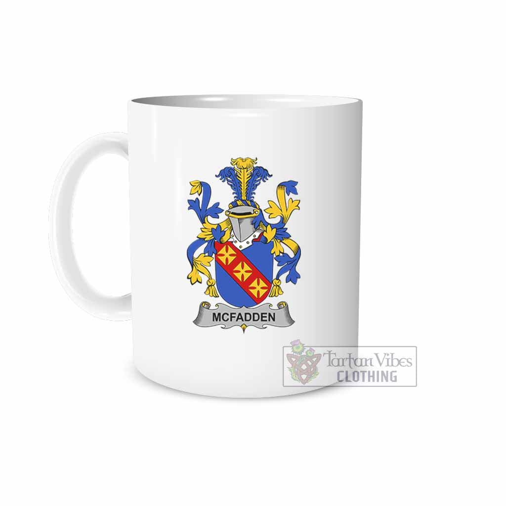 McFadden Irish Clan Coat of Arms Ceramic Mug White - 2D-tartanvibesclothing