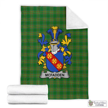 McFadden Irish Clan Tartan Blanket with Coat of Arms X-Large 59 x 79 inches 150 x 200 cm - Tartan Vibes Clothing