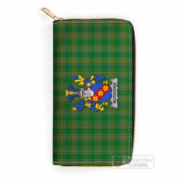 McFadden Irish Clan Tartan Women's Leather Wallet with Coat of Arms One Size 19.7*10.5*3.5 cm - Tartan Vibes Clothing