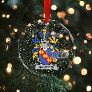 McFadden Irish Clan Christmas Glass Ornament with Coat of Arms