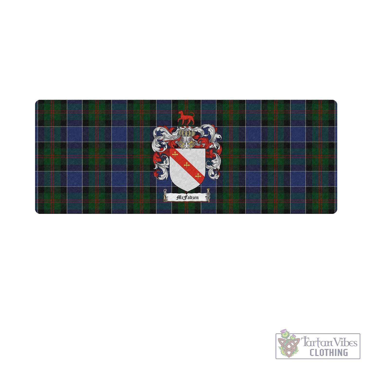 Tartan Vibes Clothing McFadzen 01 Tartan Mouse Pad with Family Crest