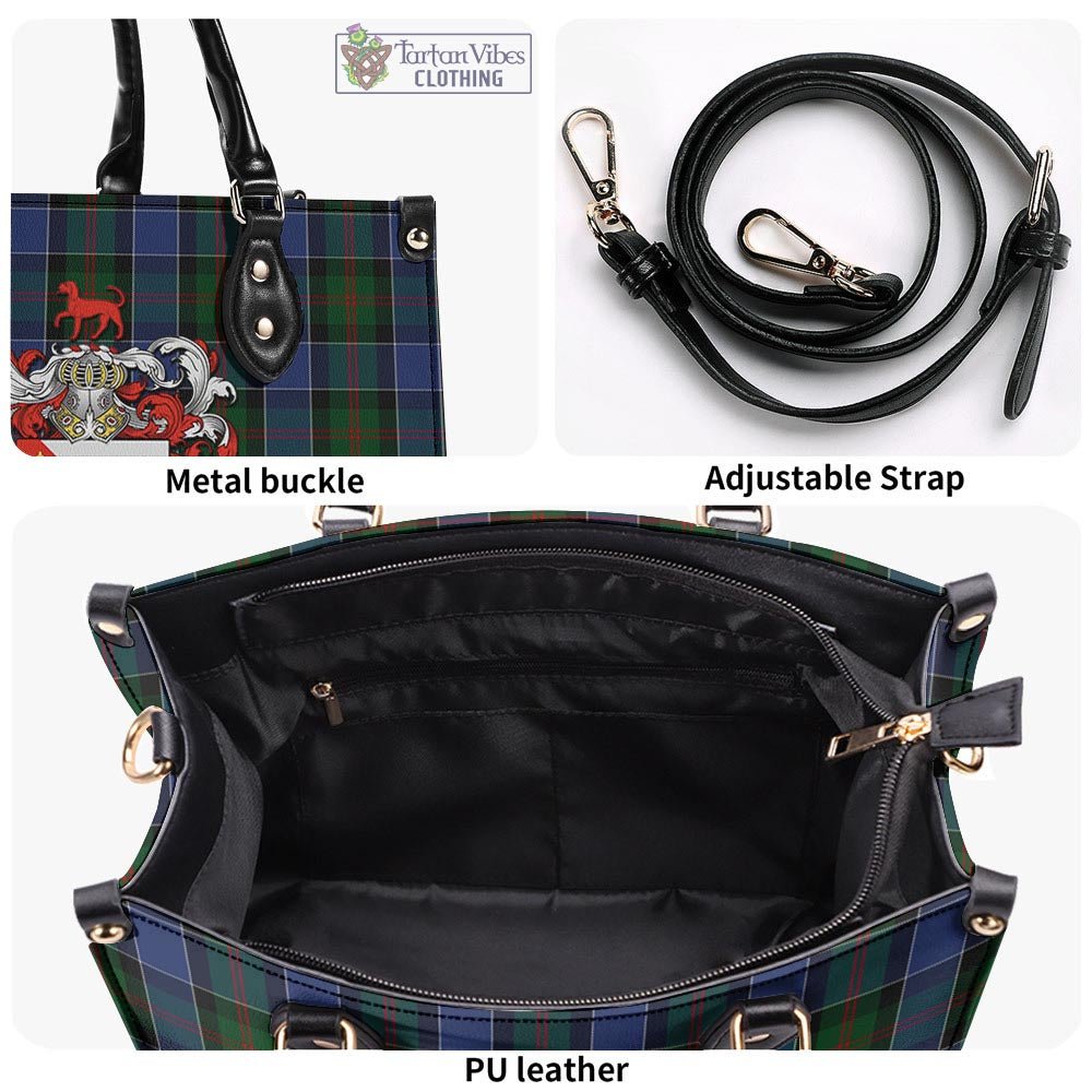 Tartan Vibes Clothing McFadzen 01 Tartan Luxury Leather Handbags with Family Crest