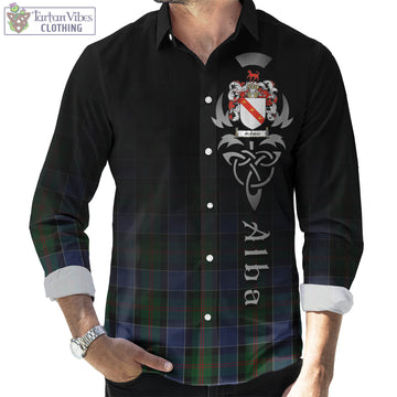 McFadzen 01 Tartan Long Sleeve Button Up Featuring Alba Gu Brath Family Crest Celtic Inspired