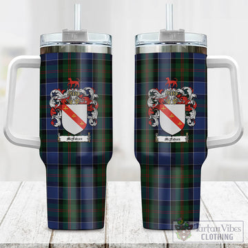 McFadzen 01 Tartan and Family Crest Tumbler with Handle