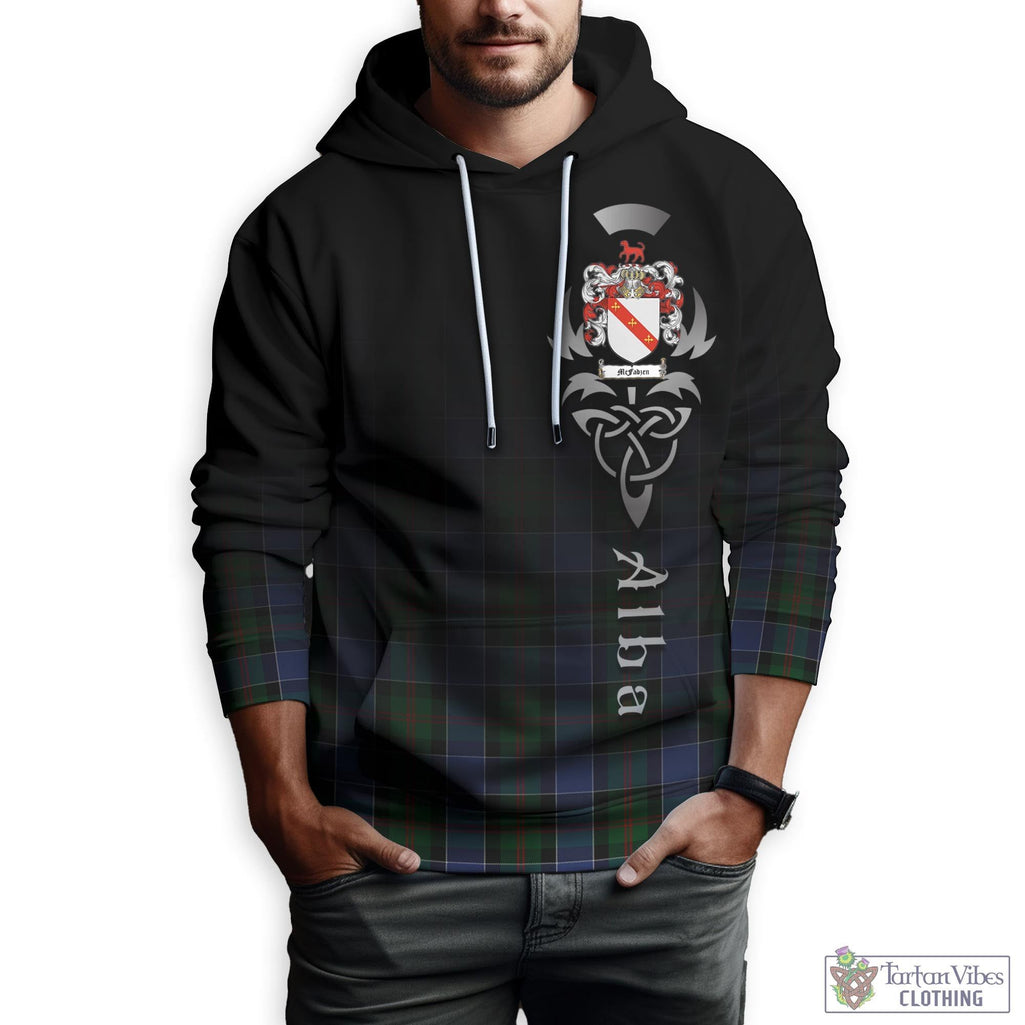 Tartan Vibes Clothing McFadzen 01 Tartan Hoodie Featuring Alba Gu Brath Family Crest Celtic Inspired